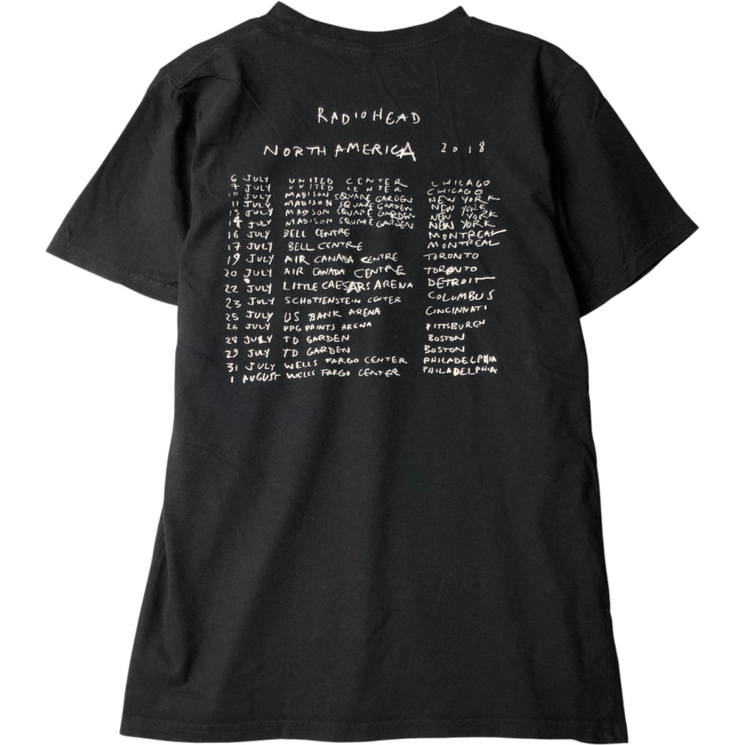 RADIOHEAD Band T-Shirt, Men's Size Medium cotton black type Vintage Second Hand