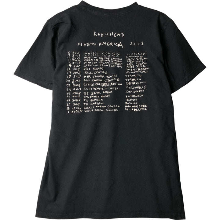 RADIOHEAD Band T-Shirt, Men's Size Medium cotton black type Vintage Second Hand