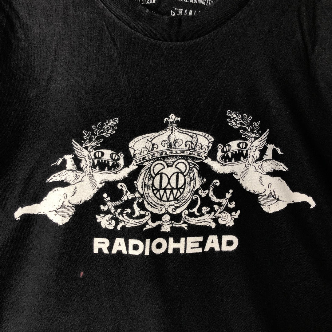 RADIOHEAD Band T-Shirt, Men's Size Medium cotton black type Vintage Second Hand