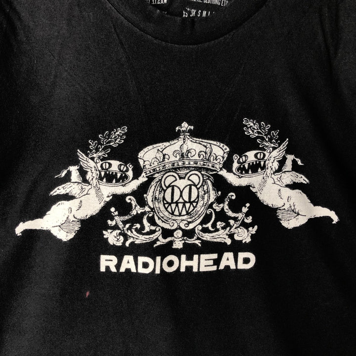 RADIOHEAD Band T-Shirt, Men's Size Medium cotton black type Vintage Second Hand