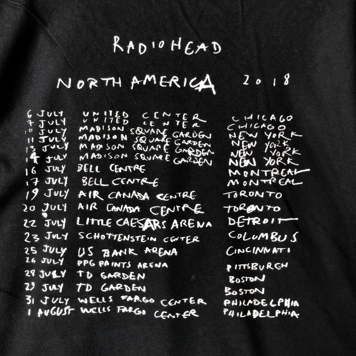 RADIOHEAD Band T-Shirt, Men's Size Medium cotton black type Vintage Second Hand
