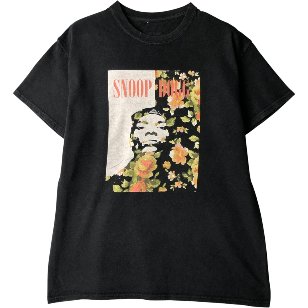 SNOOP DOGG Snoop Dogg Rap T-shirt Rap T Men's M size unclear black type Vintage Second Hand
