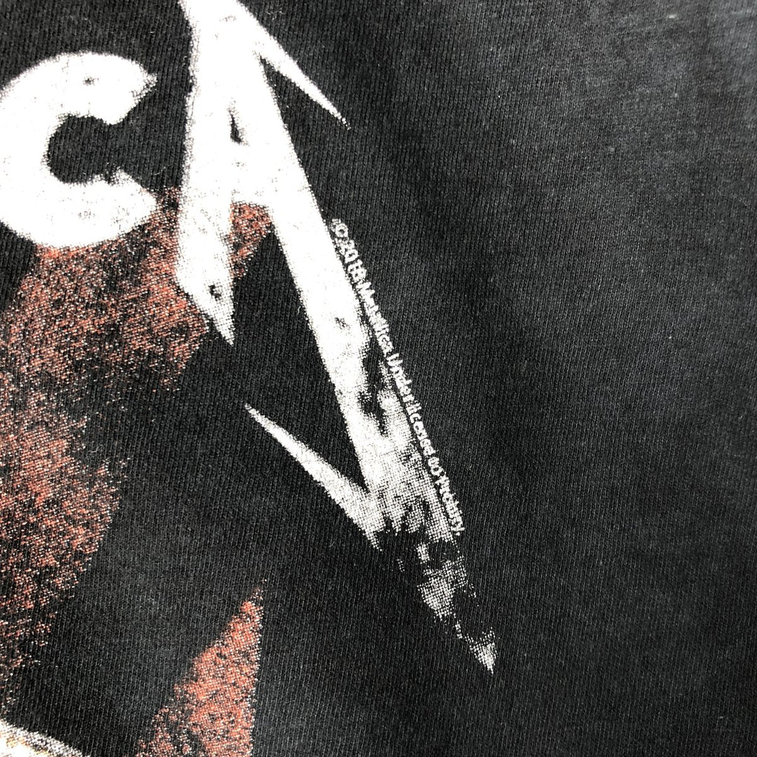 Metallica Skull Pattern Band T-Shirt, Men's Size L unclear black type Vintage Second Hand