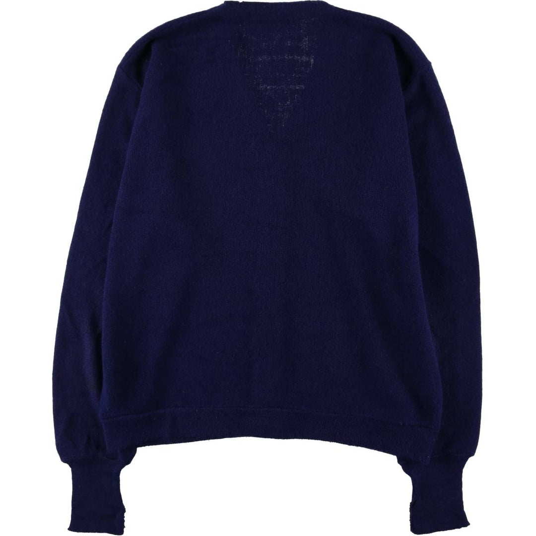 Vintage 1970'S Lacoste IZOD knit cardigan, men's size XL unclear navy blue type Vintage Second Hand