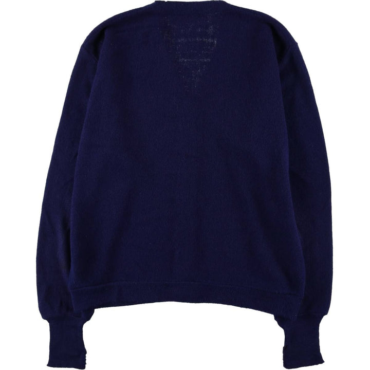 Vintage 1970'S Lacoste IZOD knit cardigan, men's size XL unclear navy blue type Vintage Second Hand
