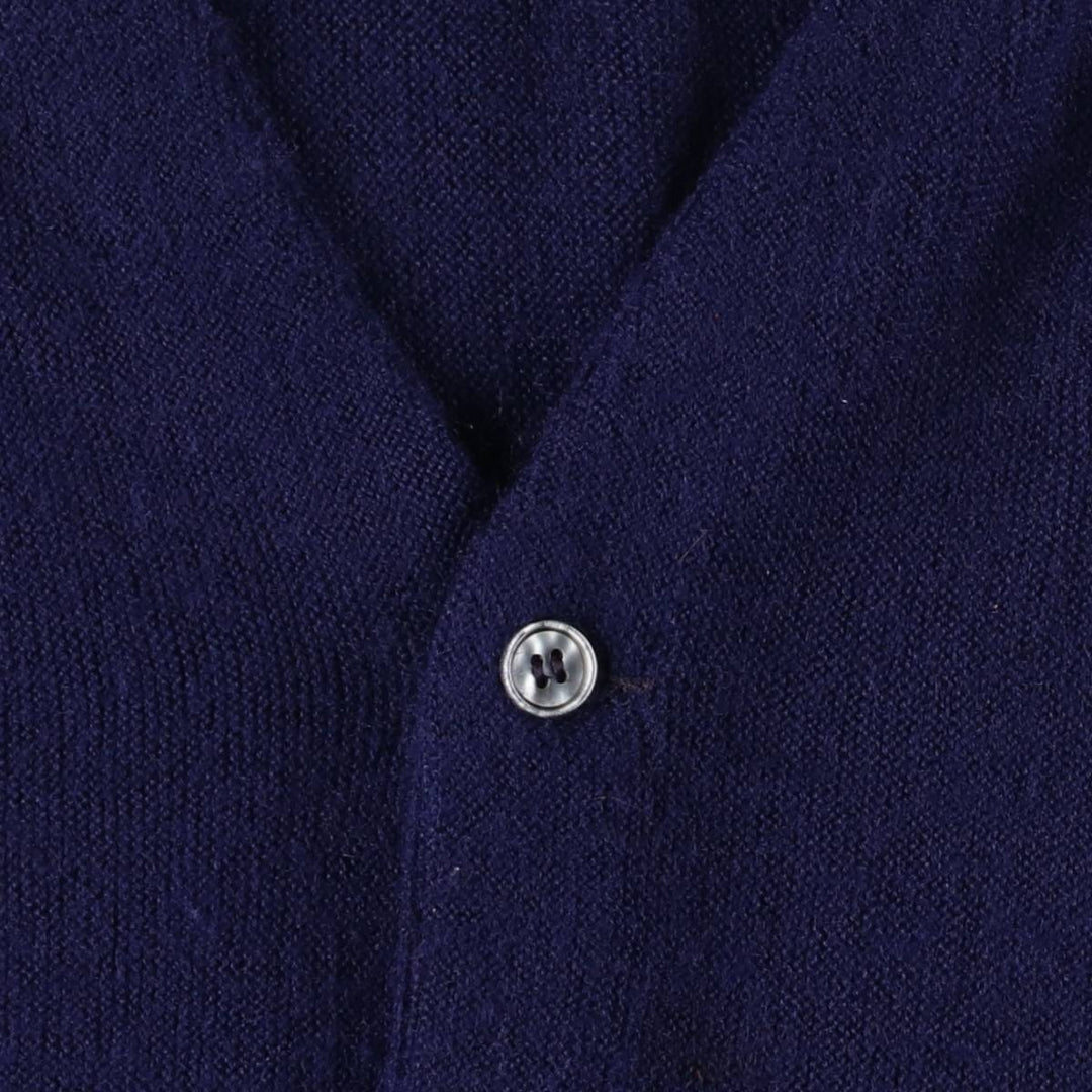 Vintage 1970'S Lacoste IZOD knit cardigan, men's size XL unclear navy blue type Vintage Second Hand