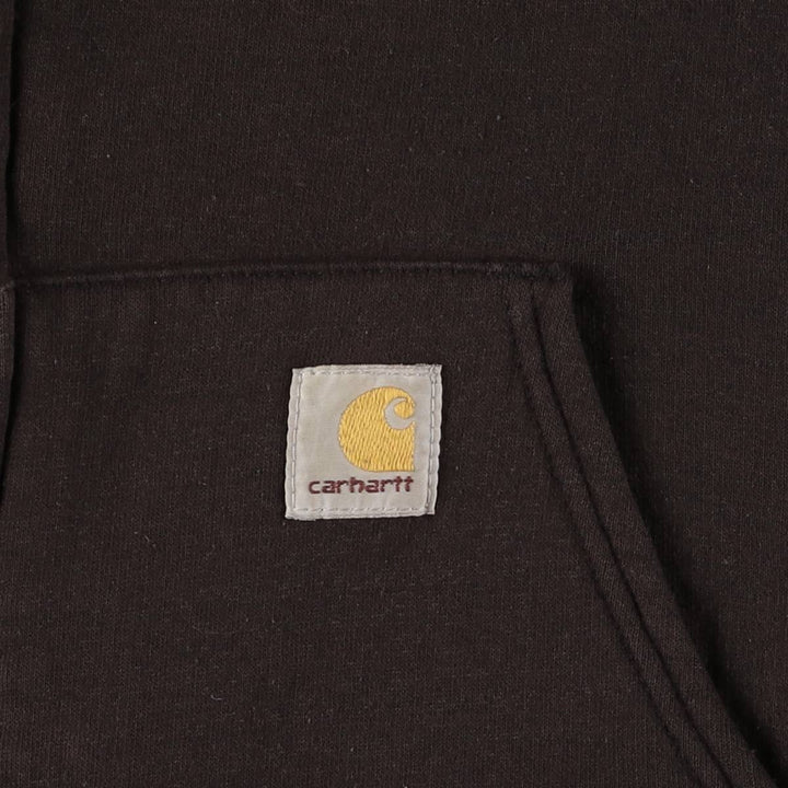 Carhartt Sweat Full Zip Hoodie Men's L size cotton brown type Vintage Second Hand