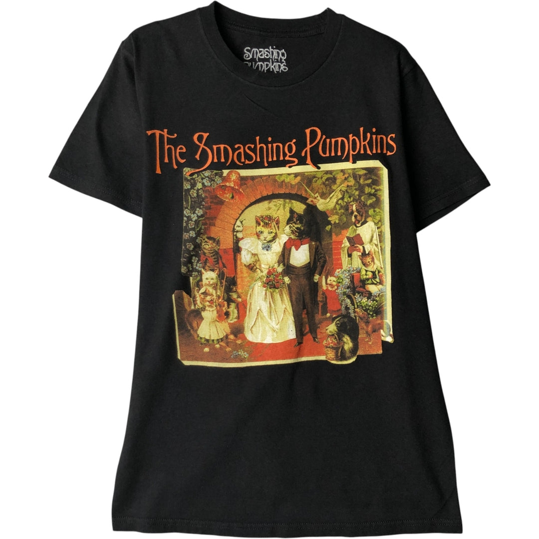 THE SMASHING PUMPKINS Smashing Pumpkins Band T-shirt Band T Men's S equivalent cotton black type Vintage Second Hand