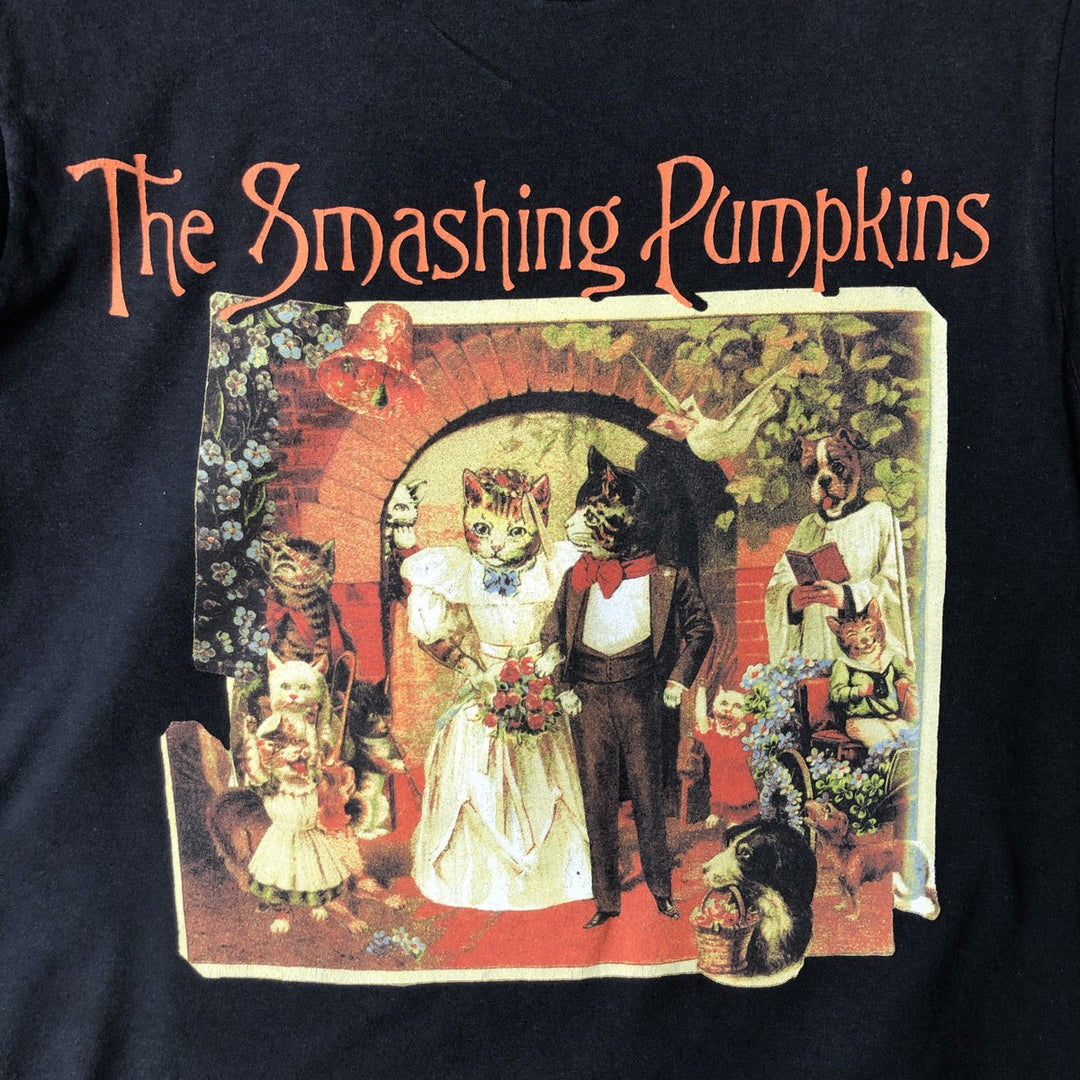 THE SMASHING PUMPKINS Smashing Pumpkins Band T-shirt Band T Men's S equivalent cotton black type Vintage Second Hand