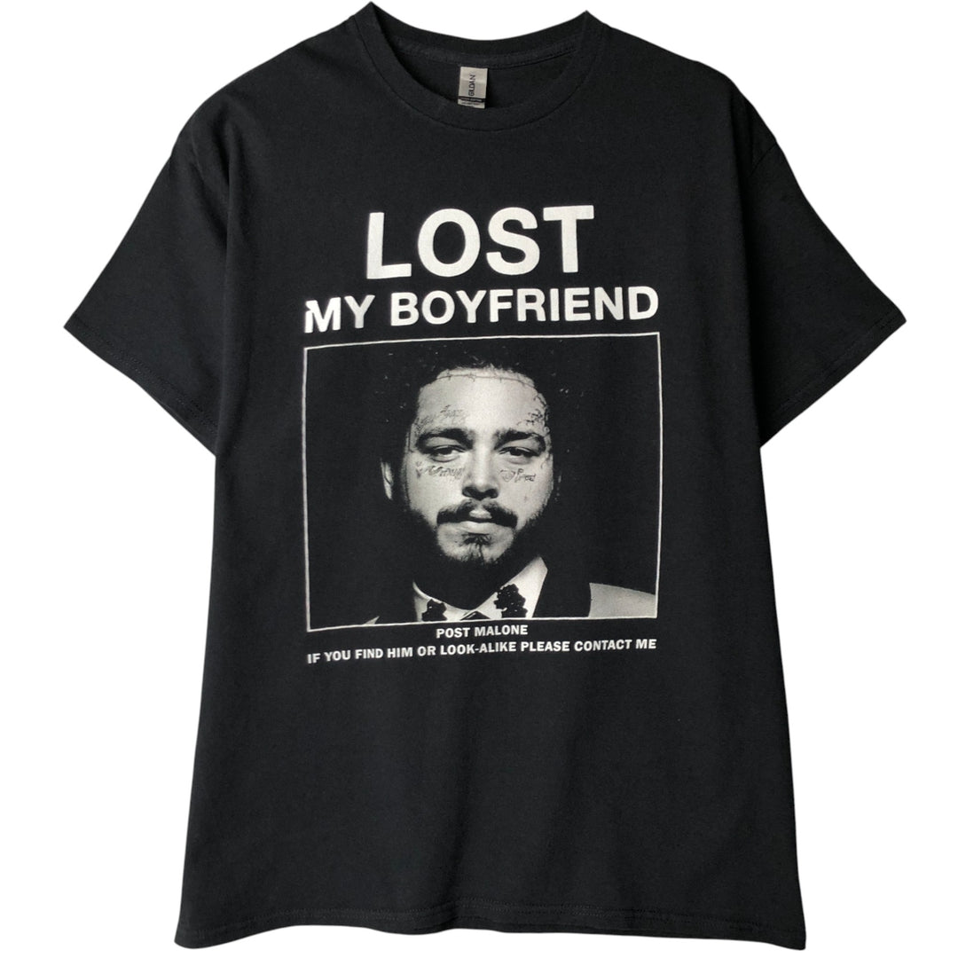 Gildan Post Malone Rap T-Shirt, Men's Size L cotton black type Vintage Second Hand