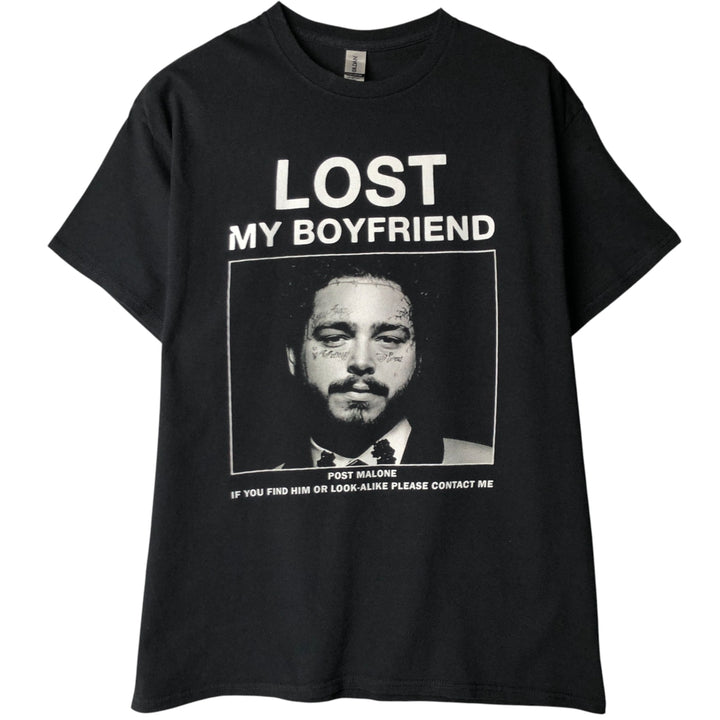 Gildan Post Malone Rap T-Shirt, Men's Size L cotton black type Vintage Second Hand