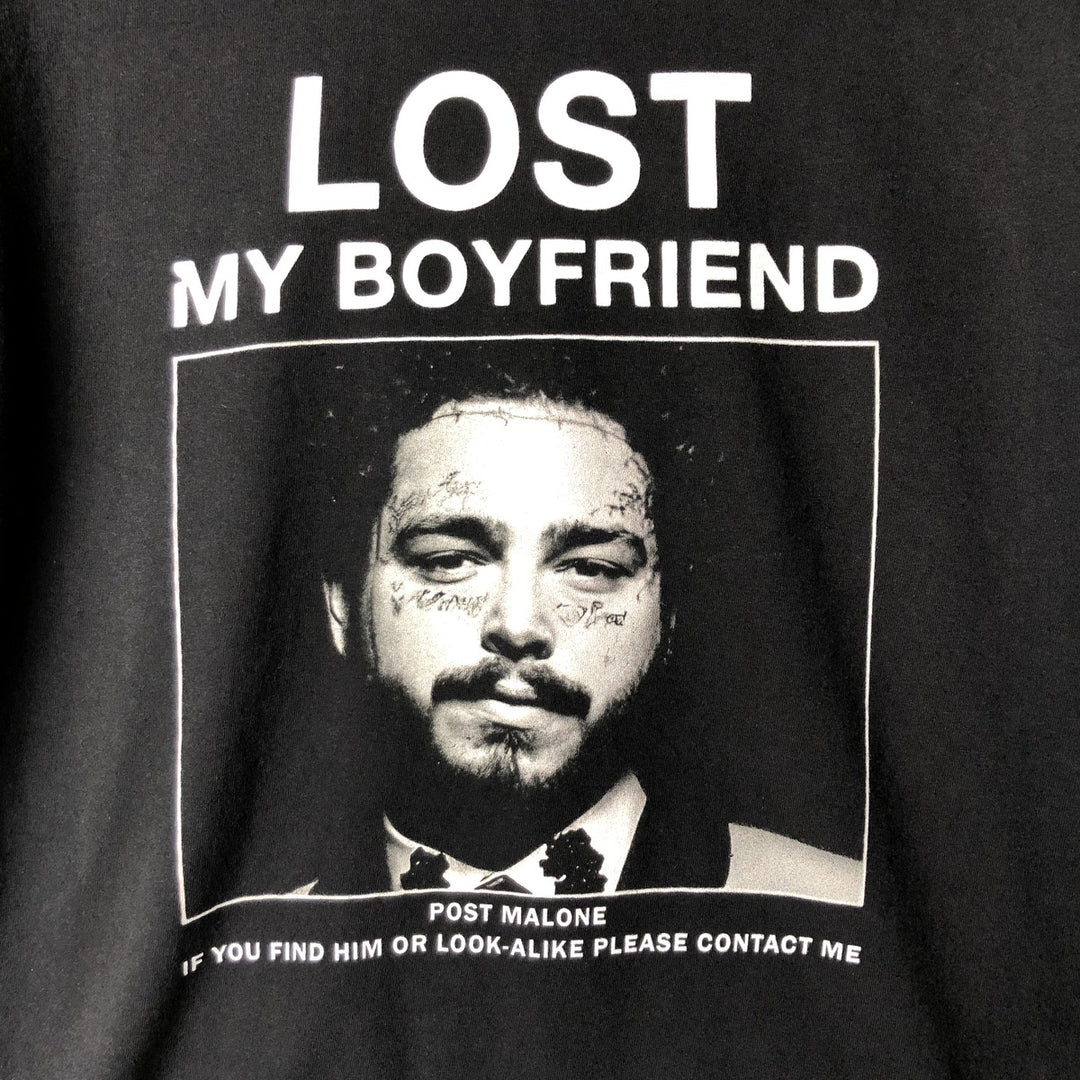 Gildan Post Malone Rap T-Shirt, Men's Size L cotton black type Vintage Second Hand