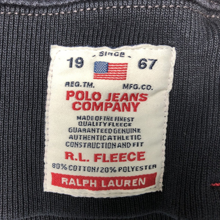 Ralph Lauren POLO JEANS COMPANY Logo sweatshirt, men's XL size cotton black type Vintage Second Hand