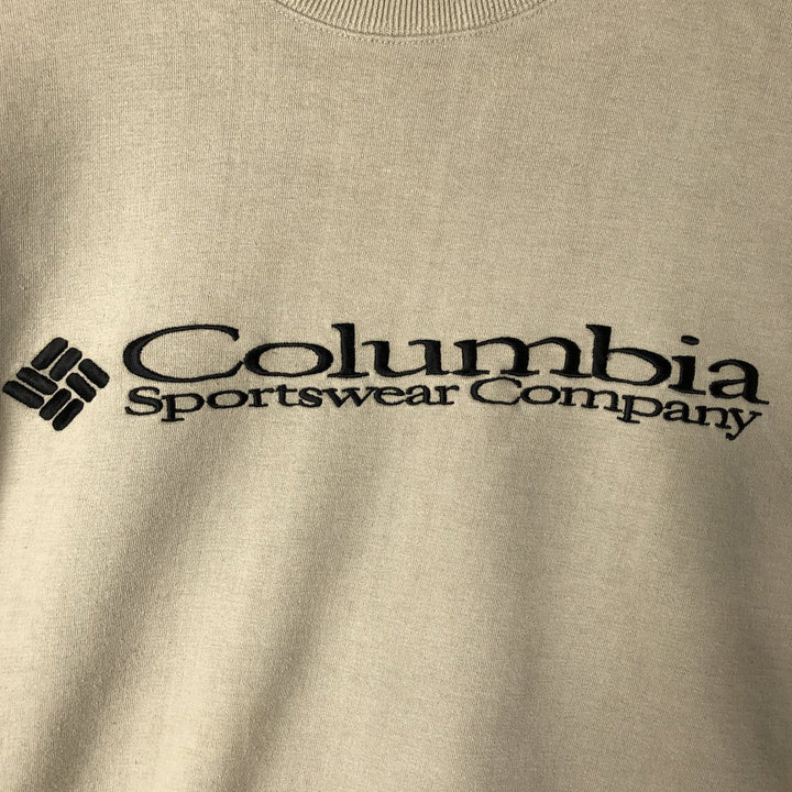 90'S Vintage Columbia Logo Sweatshirt, Men's Size L cotton gray type Vintage Second Hand