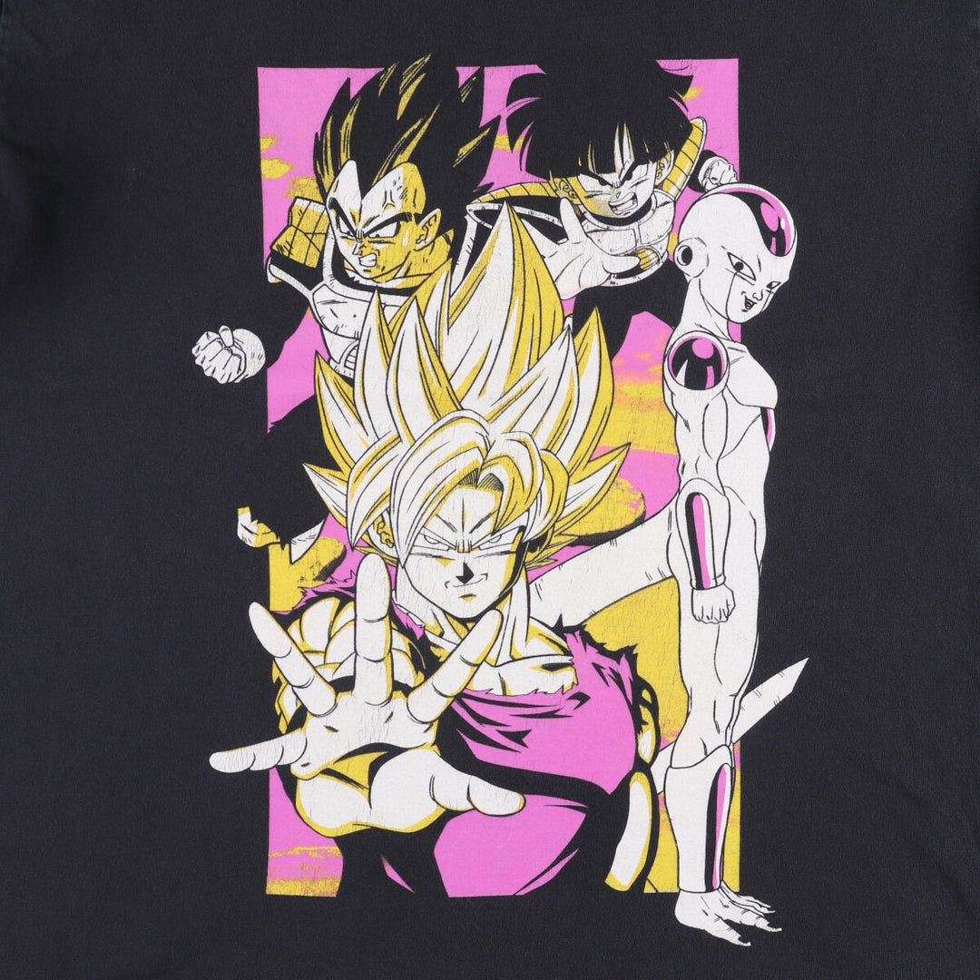 DRAGONBALL Z Dragon Ball Z Anime Character Print T-shirt Men's M size cotton black type Vintage Second Hand