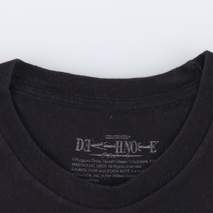 Death Note Light Yagami L Anime Character Print T-Shirt Men's Size L unclear black type Vintage Second Hand