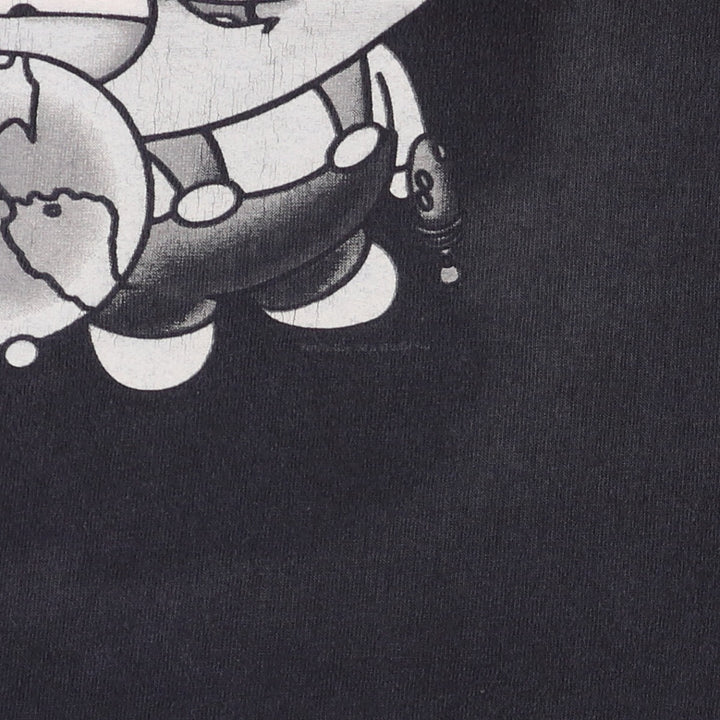 Delta Family Guy Character Print T-Shirt, Men's Size Medium cotton black type Vintage Second Hand