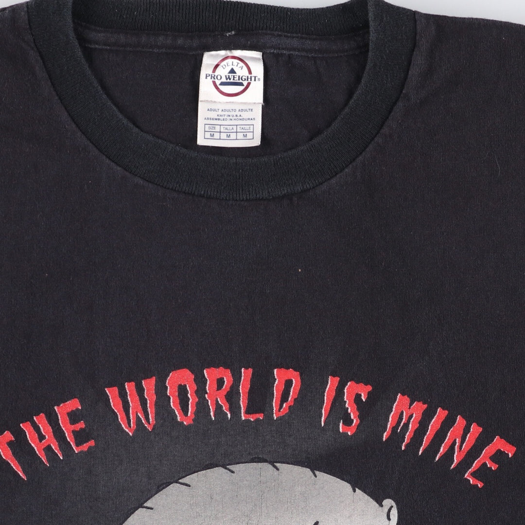 Delta Family Guy Character Print T-Shirt, Men's Size Medium cotton black type Vintage Second Hand