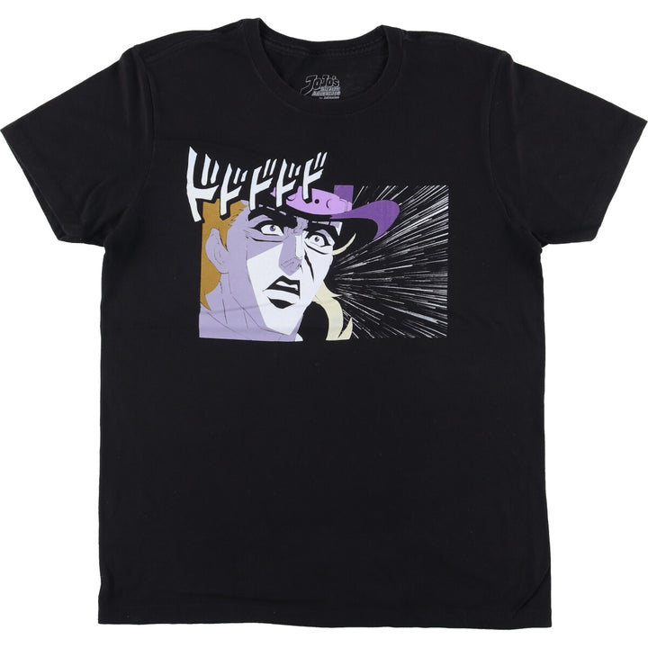 JoJo's Bizarre Adventure JOTARO JoJo's Bizarre Adventure Anime Character Print T-Shirt Men's Size Medium cotton black type Vintage Second Hand