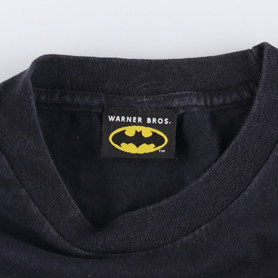 BATMAN Anime Character Print T-Shirt, Men's XL cotton black type Vintage Second Hand