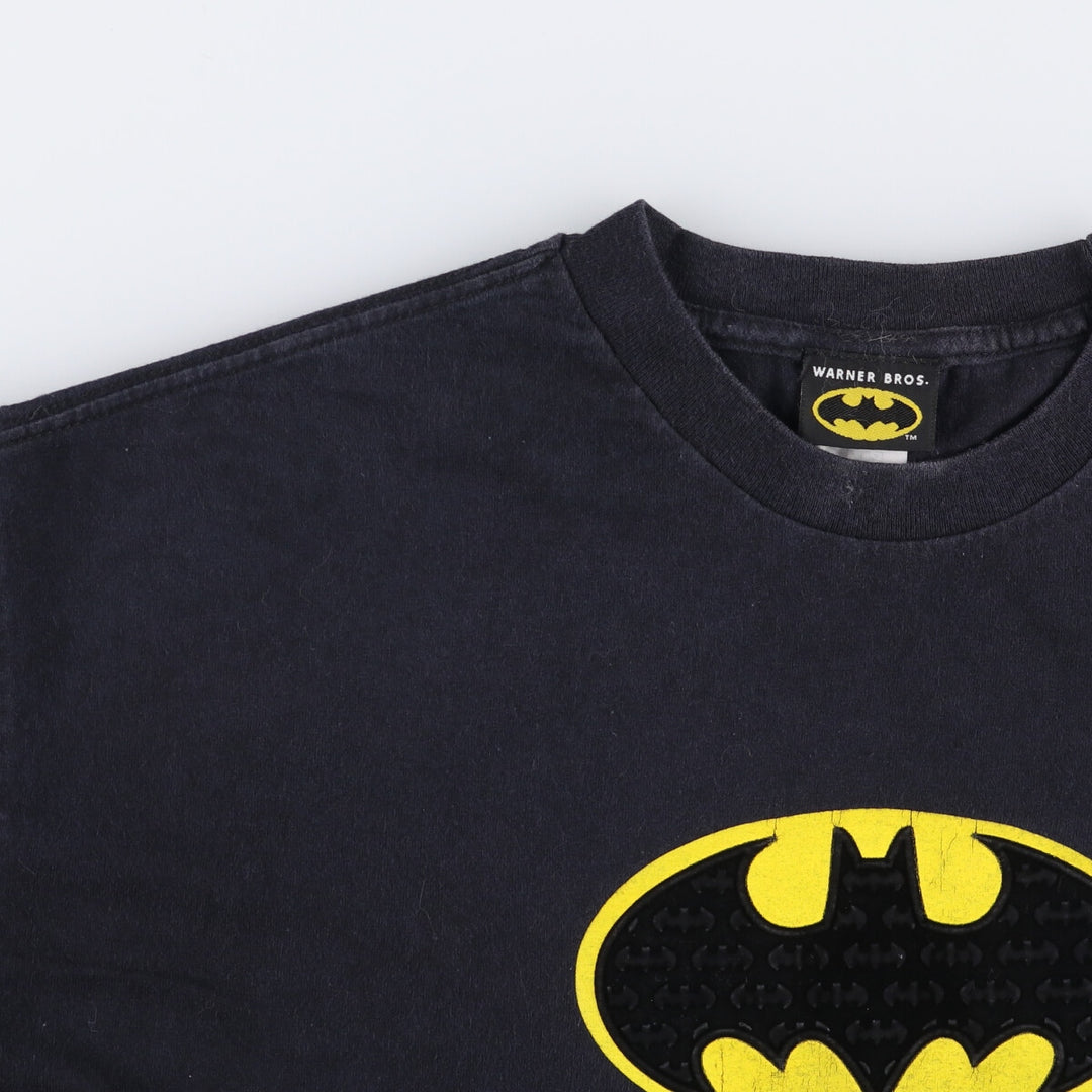 BATMAN Anime Character Print T-Shirt, Men's XL cotton black type Vintage Second Hand
