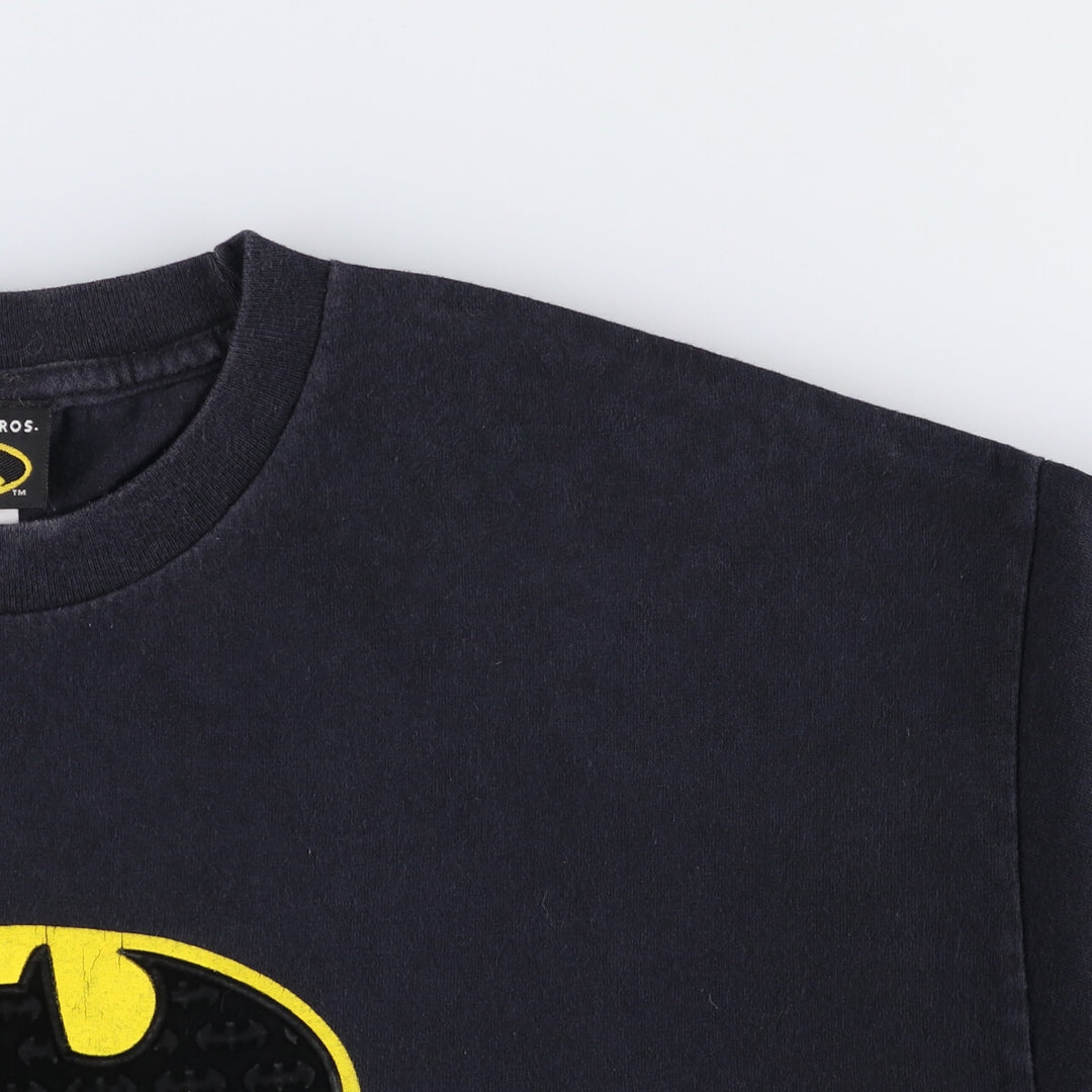 BATMAN Anime Character Print T-Shirt, Men's XL cotton black type Vintage Second Hand