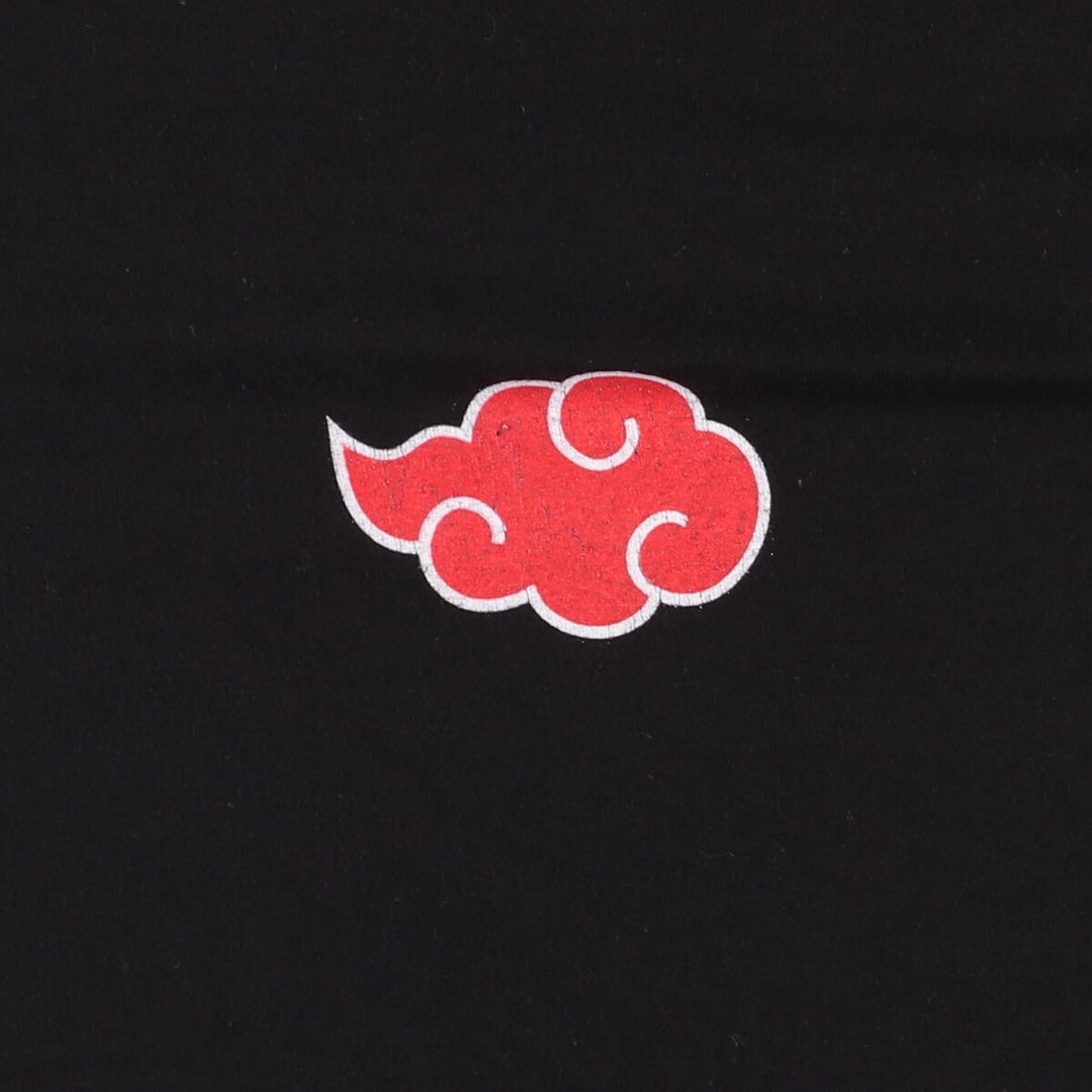 2000'S NARUTO SHIPPUDEN Naruto Shippuden Uchiha Itachi Anime Character Print T-Shirt Men's XL cotton black type Vintage Second Hand