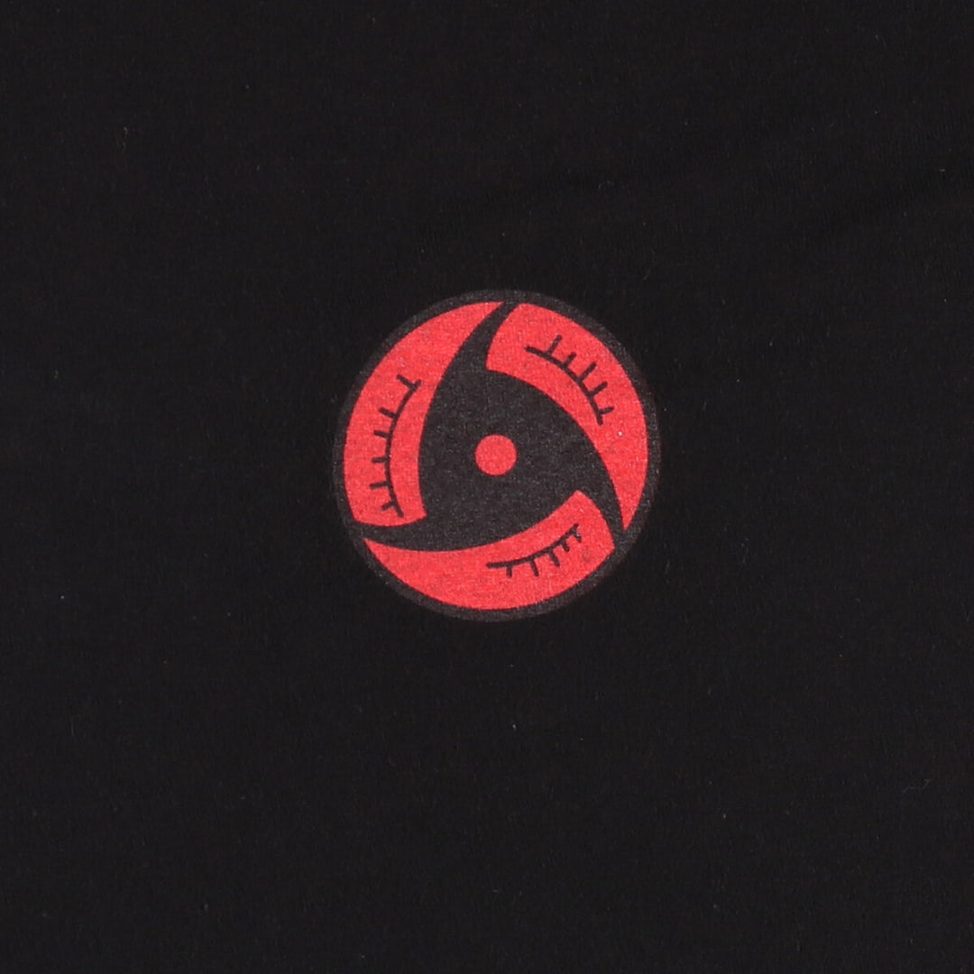 2000'S NARUTO SHIPPUDEN Naruto Shippuden Uchiha Itachi Anime Character Print T-Shirt Men's XL cotton black type Vintage Second Hand