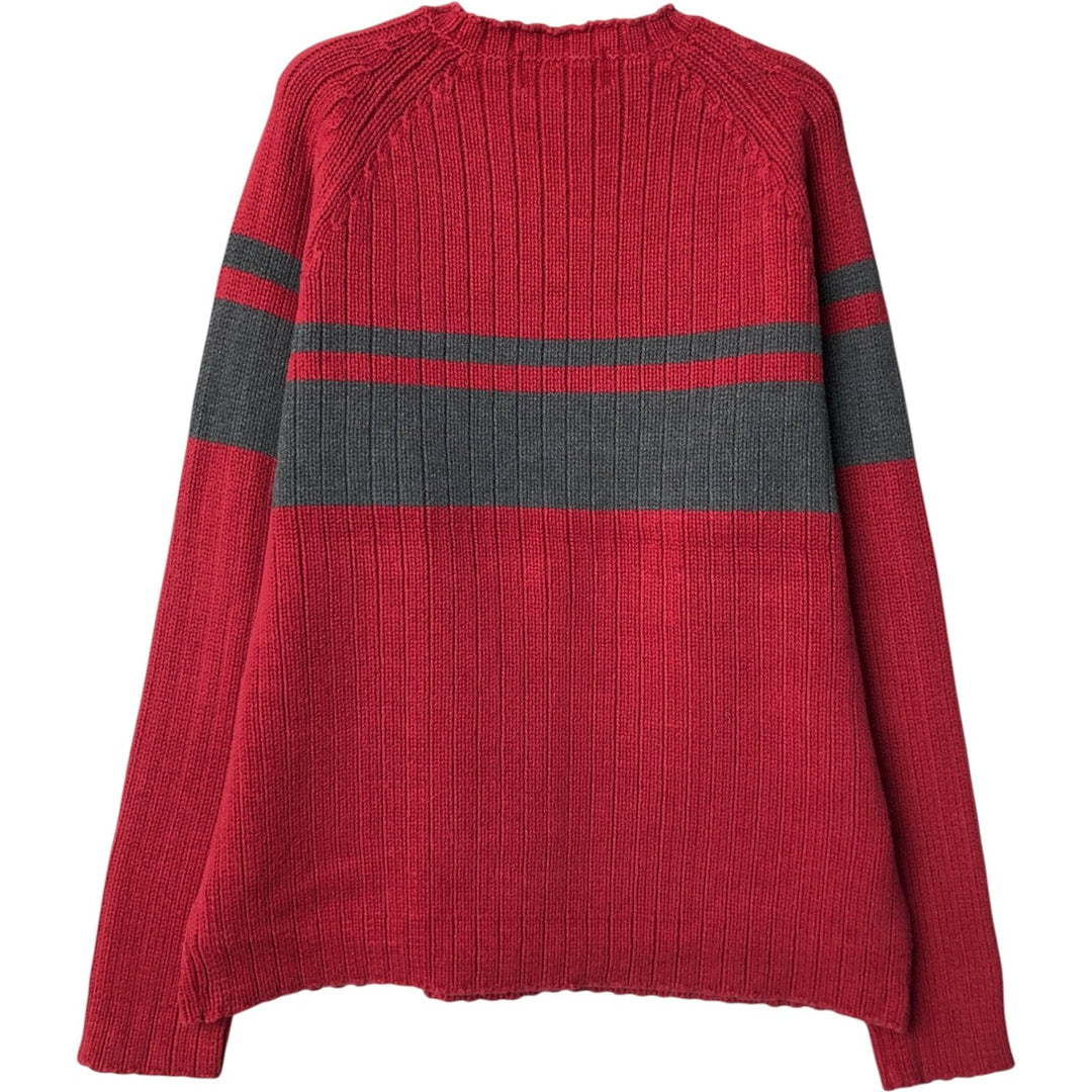 Eddie Bauer Ribbed Cotton Knit Sweater, Men's Size Small cotton red type Vintage Second Hand
