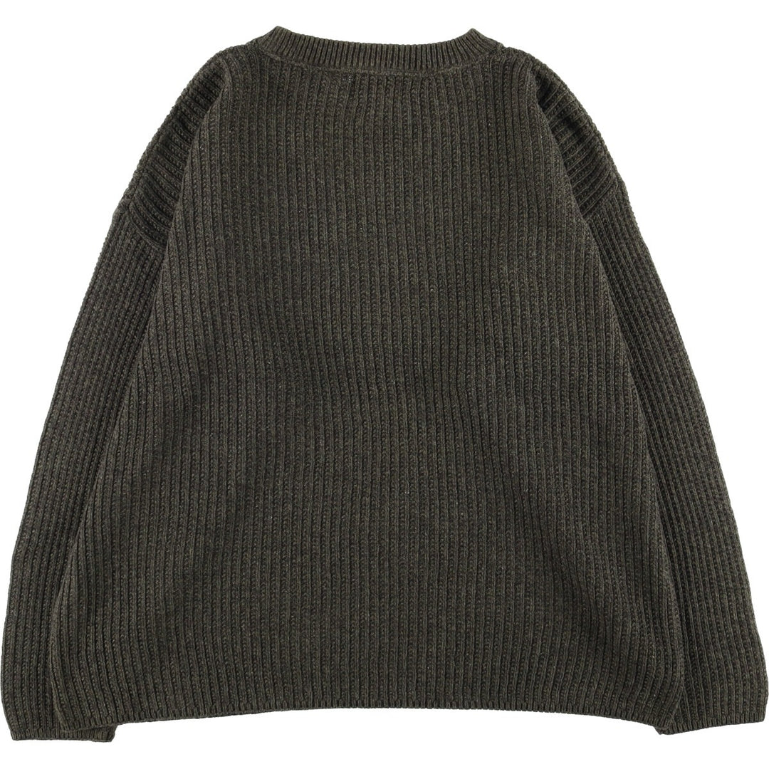 Vintage 90'S Peconic Bay Traders ribbed cotton knit sweater, made in the USA, size L, men's cotton gray type Vintage Second Hand