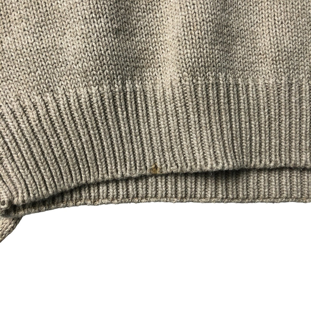 IZOD Cotton Knit Sweater, Men's Size L cotton navy blue type Vintage Second Hand