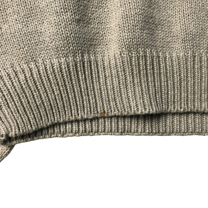 IZOD Cotton Knit Sweater, Men's Size L cotton navy blue type Vintage Second Hand