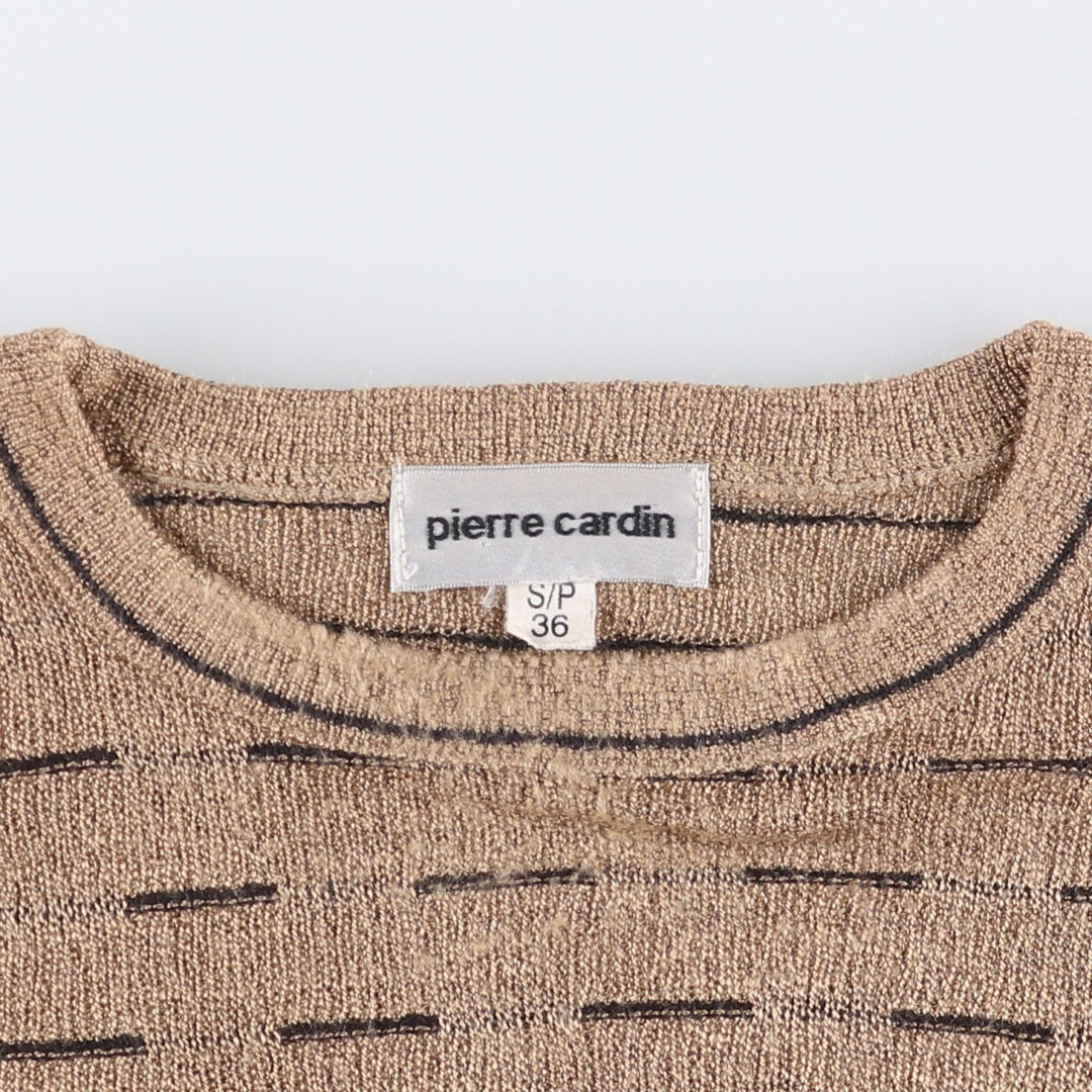 Pierre Cardin all-over print knit sweater, made in Canada, men's size S others Beige type Vintage Second Hand