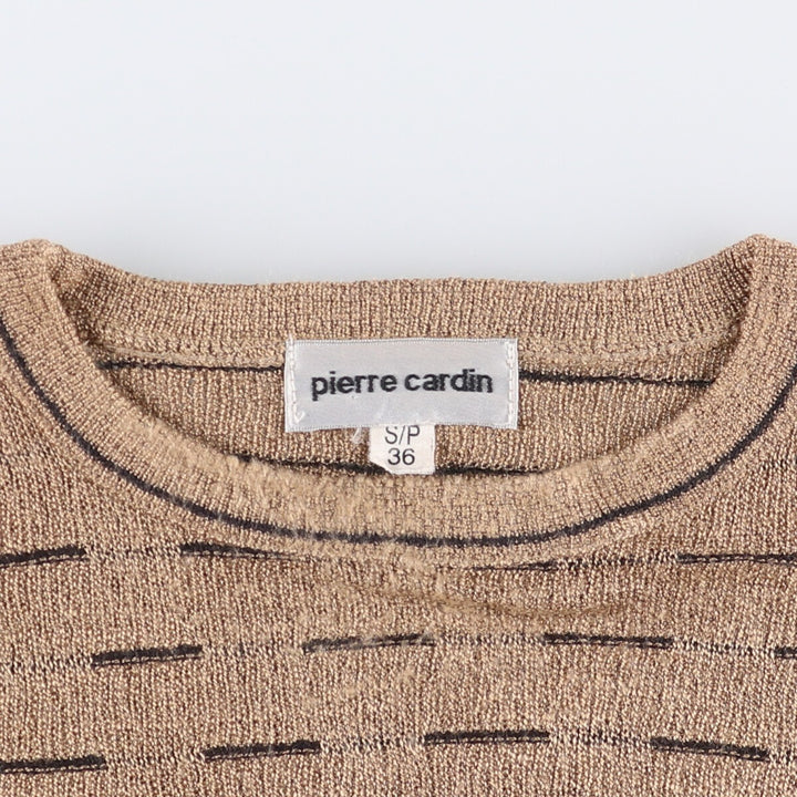 Pierre Cardin all-over print knit sweater, made in Canada, men's size S others Beige type Vintage Second Hand