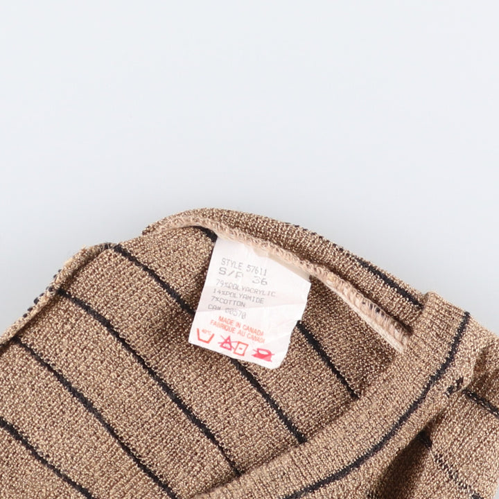 Pierre Cardin all-over print knit sweater, made in Canada, men's size S others Beige type Vintage Second Hand