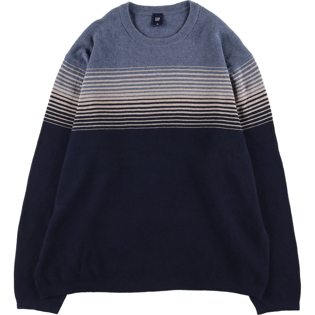 GAP Cotton Knit Sweater, Men's Size XL cotton Blue type light blue Vintage Second Hand