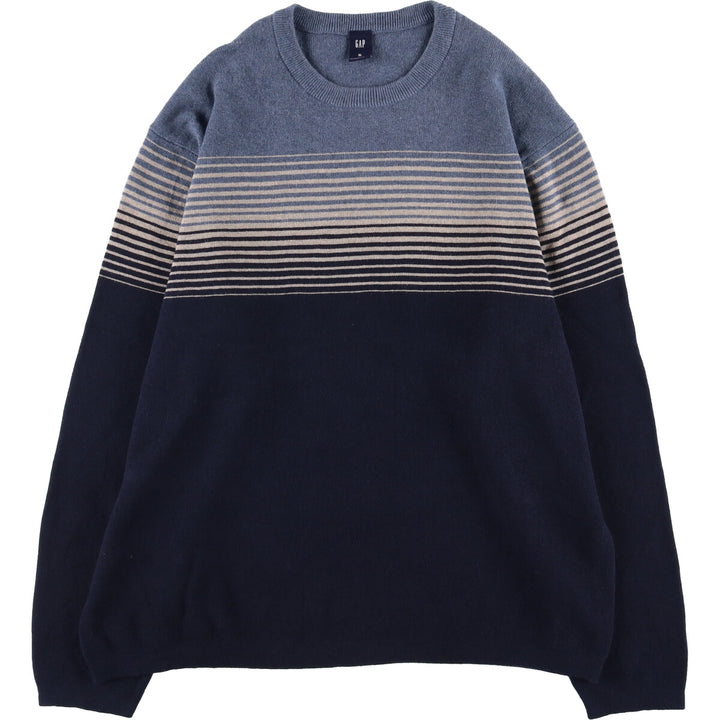 GAP Cotton Knit Sweater, Men's Size XL cotton Blue type light blue Vintage Second Hand