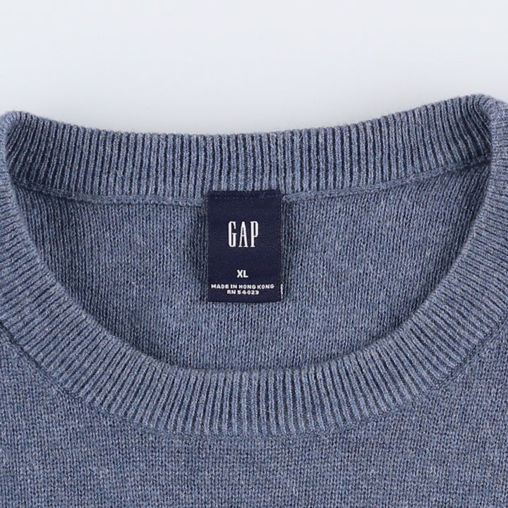 GAP Cotton Knit Sweater, Men's Size XL cotton Blue type light blue Vintage Second Hand