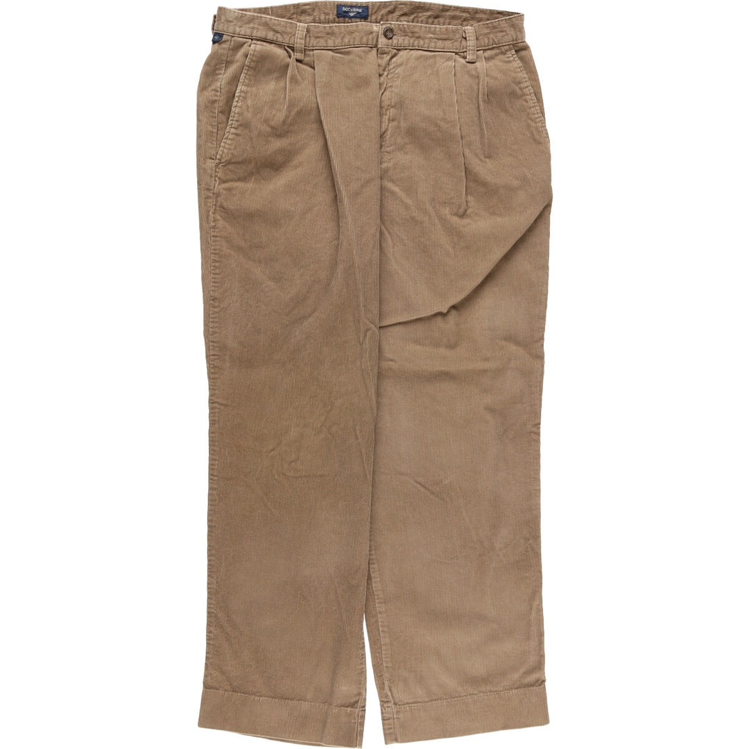 2000'S Dockers Preated Relaxed Fit Two-Pleated Corduroy Pants, Men's, Size 34 cotton brown type Vintage Second Hand