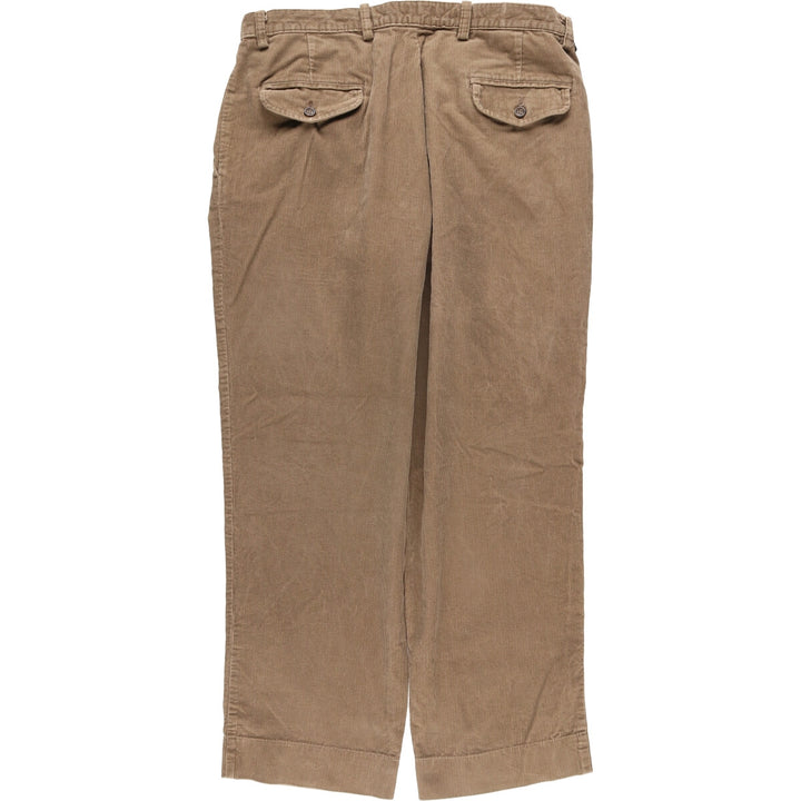 2000'S Dockers Preated Relaxed Fit Two-Pleated Corduroy Pants, Men's, Size 34 cotton brown type Vintage Second Hand