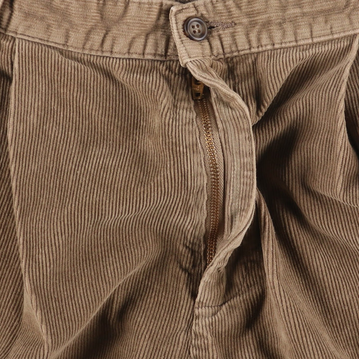 2000'S Dockers Preated Relaxed Fit Two-Pleated Corduroy Pants, Men's, Size 34 cotton brown type Vintage Second Hand