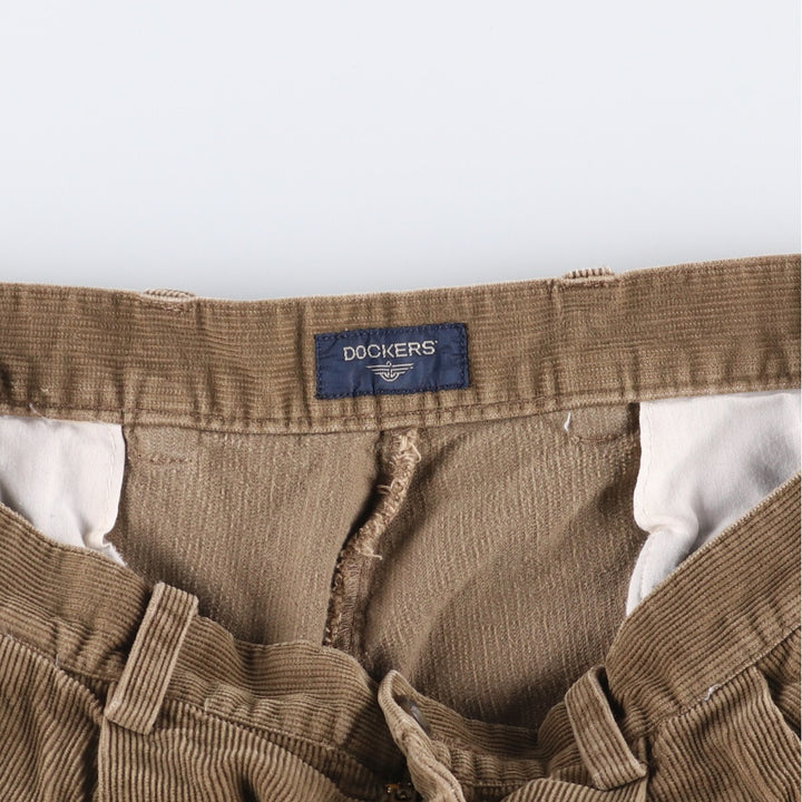 2000'S Dockers Two-pleat Corduroy Pants Men's Size W34 cotton brown type Vintage Second Hand