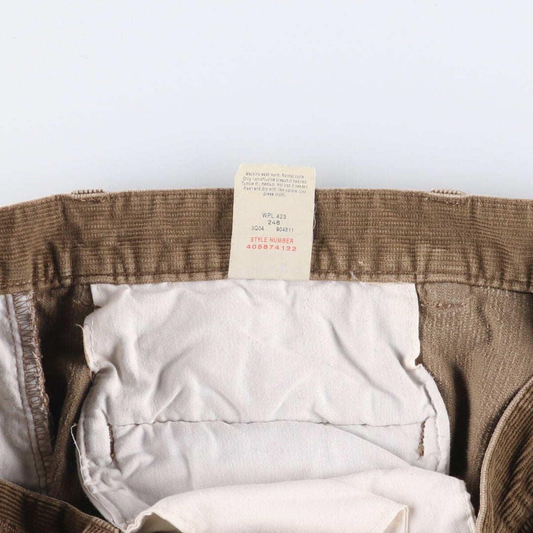 2000'S Dockers Two-pleat Corduroy Pants Men's Size W34 cotton brown type Vintage Second Hand