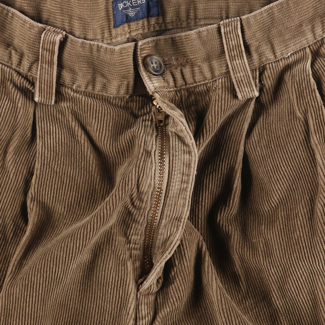 2000'S Dockers Two-pleat Corduroy Pants Men's Size W34 cotton brown type Vintage Second Hand