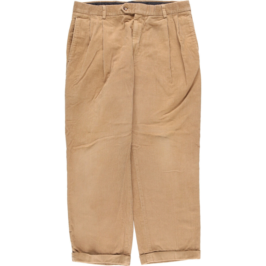 JOS. A. BANK Two-pleat Corduroy Pants, Men's, Size 35 unclear beige type brown Vintage Second Hand