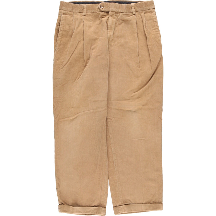 JOS. A. BANK Two-pleat Corduroy Pants, Men's, Size 35 unclear beige type brown Vintage Second Hand