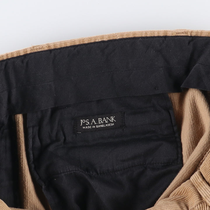 JOS. A. BANK Two-pleat Corduroy Pants, Men's, Size 35 unclear beige type brown Vintage Second Hand