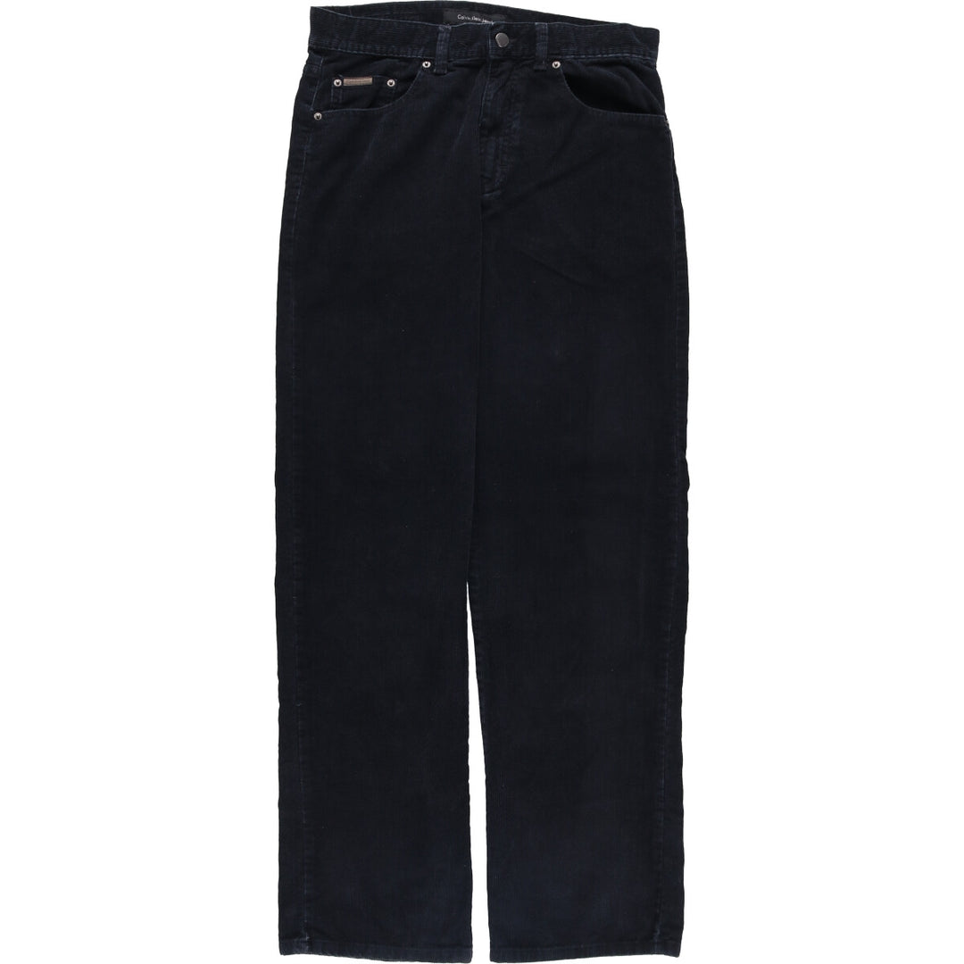 Calvin Klein corduroy pants for men, size W32 cotton black type Vintage Second Hand