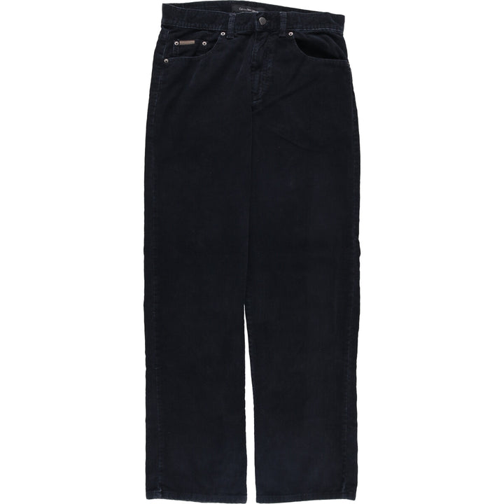 Calvin Klein corduroy pants for men, size W32 cotton black type Vintage Second Hand
