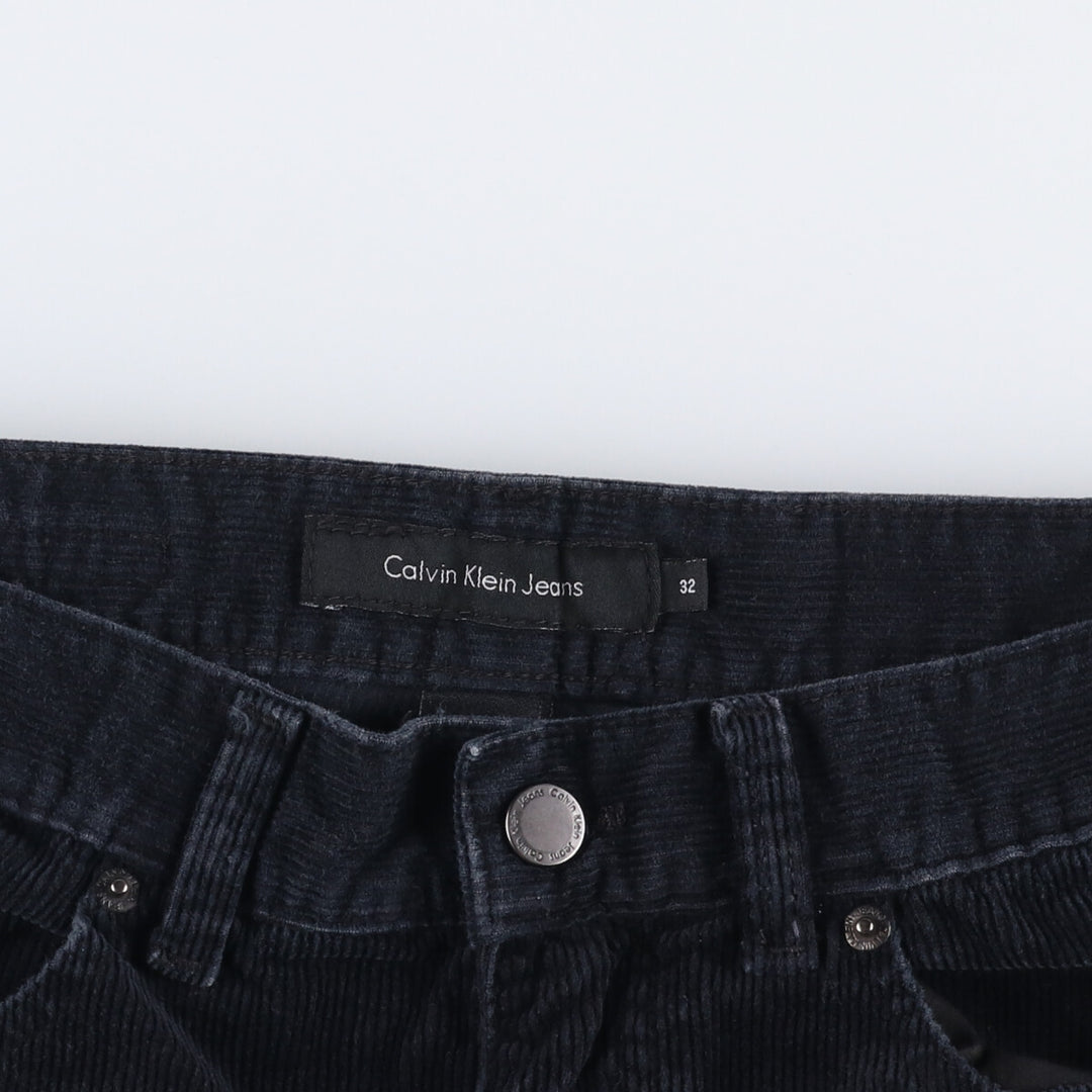 Calvin Klein corduroy pants for men, size W32 cotton black type Vintage Second Hand